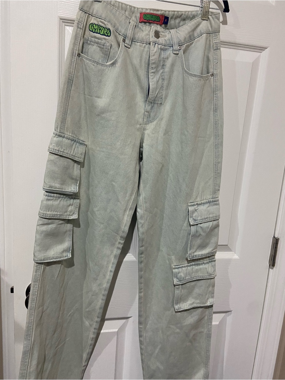 Empyre Light Mint Boyfriend Cargo Jeans